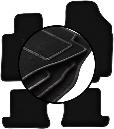 Complete set veloursmatten voor: Nissan Micra K12 CC cabrio (2003-2010)