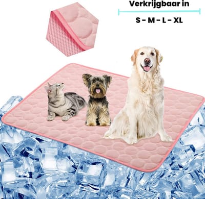 Koeldeken Voor Hond | 100 X 70 CM | Nieuwste Model Koelmat | Roze | XL