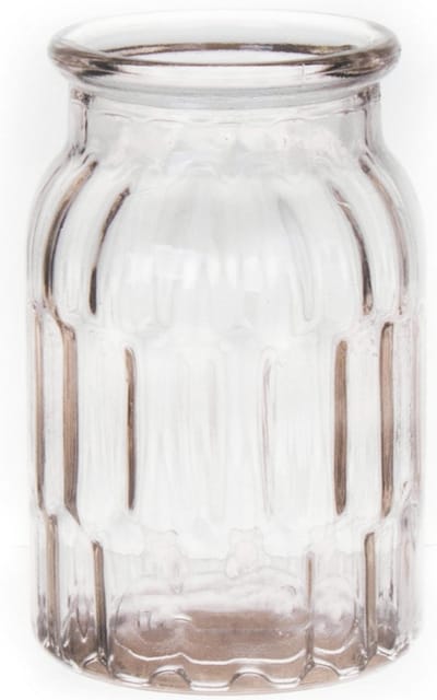 Bellatio Design Bloemenvaas - helder transparant glas - 12 x 18 cm - vaas