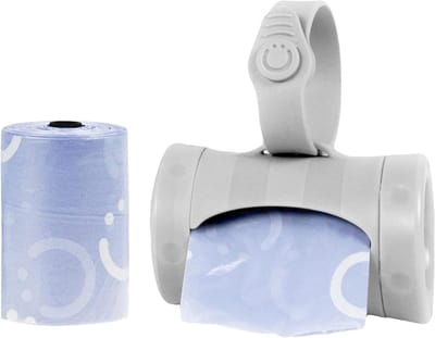 Luierzak Dispenser - Onderweg Houders - Baby Verzorging - Inclusief Geurzakjes - 24 Zakjes - Grijs