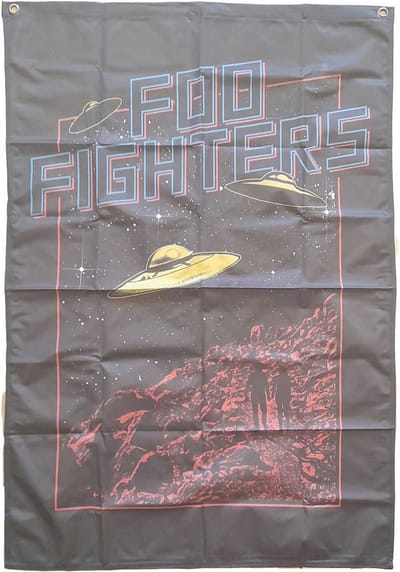 Foo Fighters - UFOs Textiel Poster - Zwart