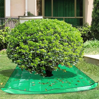 Dekzeil voor snoeien - Bladtransporter Tuin - Tuinonderhoud - Met centraal gat - 2 x 2 m - Groen