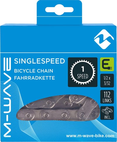 M-Wave E-bike ketting - single speed - 112 schakels - zilver - duurzaam ontwerp