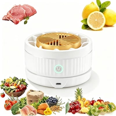 Volautomatische groente- en fruitreinigingsmachine, elektrolytische reiniger met titanium, waterzuiveringsapparaat voor verse landbouwproducten, draagbaar ABS-reinigingsapparaat (2000 mAh)