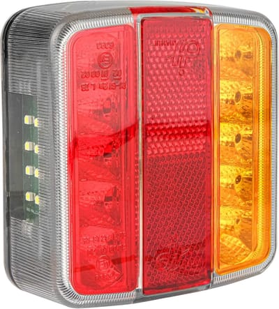 LED Aanhanger Achterlicht 12V met Kentekenplaatverlichting – 4 Functies – Universeel Zwart