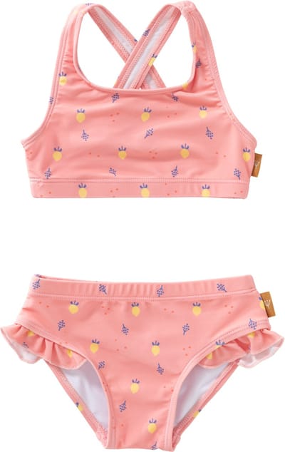 Fresk UV Bikini voor Meisjes 86 -Zwemkleding met UV-bescherming UPF 50 - Sneldrogend - Tweedelig Zwempak - Bikiniset Meisjes - Roze - Summer Fruit