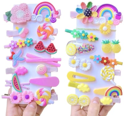 Dailygoods- Haaraccessoires 28 Stuks - Haarspelden Meisjes - Haarbanden - Haarstrikken - Meerkleurig - Hoogwaardig Materiaal