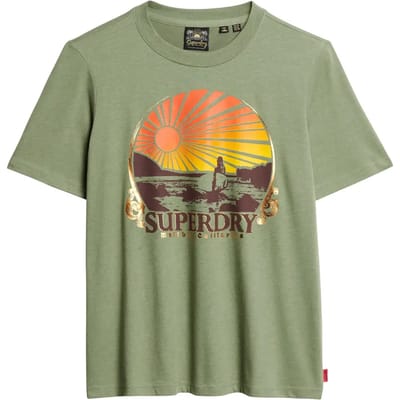 Superdry - Travel Souvenir T-shirt met relaxte pasvorm - Dames - T-shirts