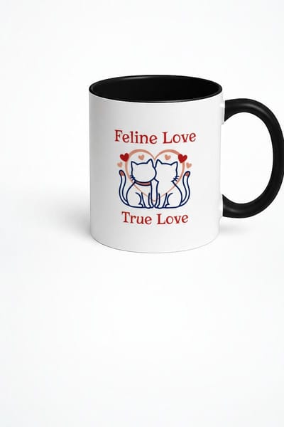 Feline Love True Love Mok | Liefdevolle Katten Design | Valentijn Cadeau