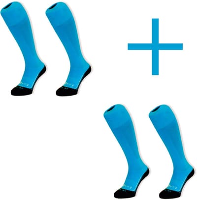Hingly Lange Sportsokken, Hockeysokken, Voetbalsokken, 2-pack Sea Blue 31-35