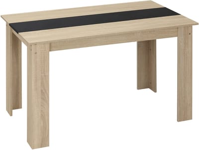 HOMCOM-Eettafel-Spaanplaat-120x69x75cm-Natuurlijk hout