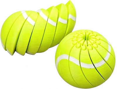 Daity 1 stuk - Honkbal-fidgetbal, 3D-geprint draaibaar bureau-speeltje tegen stress, draagbaar kinetisch concentratiespeeltje voor volwassenen en tieners（I)