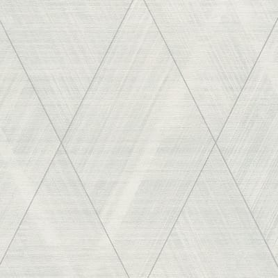 3D behang Profhome 388243-GU vliesbehang hardvinyl warmdruk in reliëf licht gestructureerd met chevron patroon en metalen accenten grijs zilver wit 5,33 m2