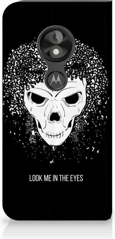 Mobiel BookCase Motorola Moto E5 Play Skull Hair