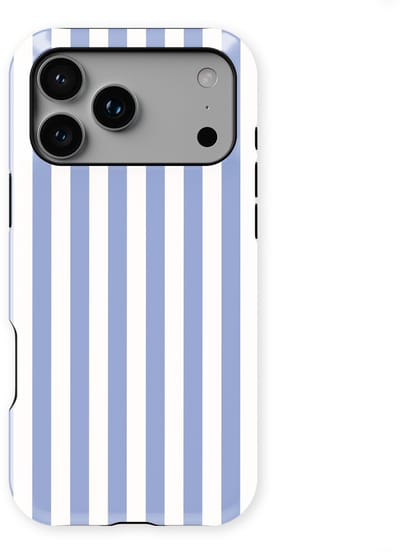 DripCase Gestreept Hoesje geschikt voor iPhone 17 Pro | Backcover met Mag | Stripes Motief | Trendy Case geschikt voor iPhone 17 Pro met Strepen Ocean Lane