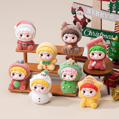 10 pièces/Ensemble Mini Figurine Wakuku Jouet Figurine Lapin Décoration de Bureau Modèle Ornements Jouets Garçons Filles Cadeaux de Noël