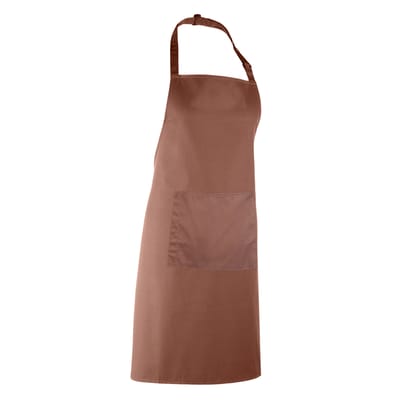 Premier Dames/Dames Kleuren Bipschort Met Zak / Werkkleding (Pakket van 2) (Mokka)
