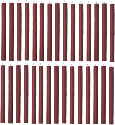 Rustik Lys chique lange dinerkaarsen pak van 30 stuks 2.1 x 30 cm kleur Plum