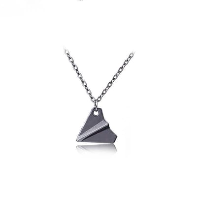 Lumici® | Fly Necklace - Vlieg Ketting - Vliegtuig - Papier - Plane - Paper - Piloot - Vlieger - Cadeau Voor Vrouwen - Moederdag Cadeau - Valentijn - Liefde - Verrassing - Goud Zilver Zwart