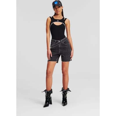 Karl Lagerfeld Tapered Wb Denim Short Stone Black Taglia: W27 | Pantaloncini Outlet | Donna | Blu