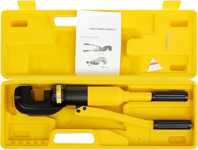 Hydraulische boutsnijder - Stalen stangensnijder - Bouwplaats knippen - 13 ton snijkracht - 4-22 mm - Geel zwart