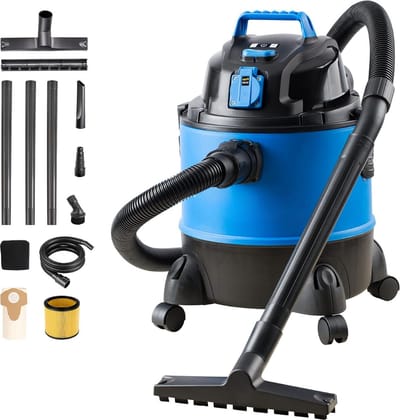 Bouwstofzuiger Zonder Zak - Alleszuiger Met Accessoires - Waterzuiger Met 20 Liter Reservoir - Stofzuiger - Met Waterfilter En Blaasfunctie – 1250 Watt - Voor Binnen en Buitenreiniging