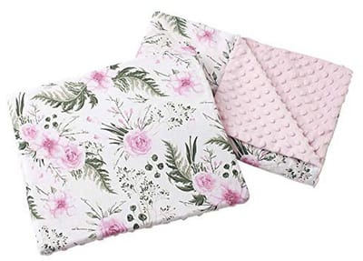 Babydeken en Kruipdeken van 100% Katoen en Minky - Multifunctionele Deken met Kussen voor Kinderwagen en Autostoel