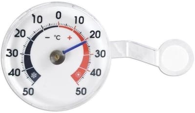Orion - Bimetalen Buitenthermometer - Rond - Zelfklevend