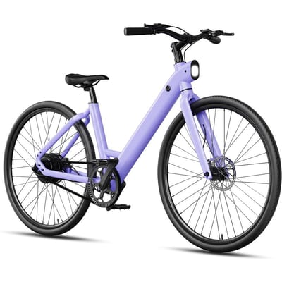 Freedare JB1015 Instap Elektrische Fiets voor Vrouwen, 36V 10Ah Samsung Batterij paars