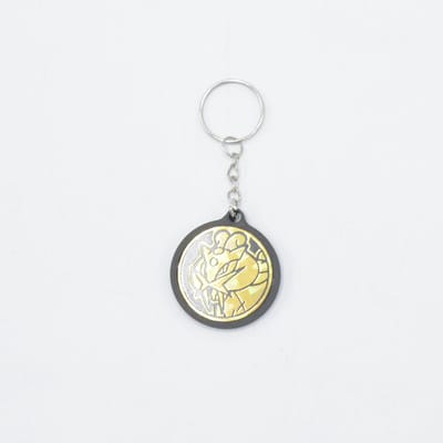 Sleutelhanger voor Pokémon Coin / Munt – Klein (34 mm) - Kleur Zwart