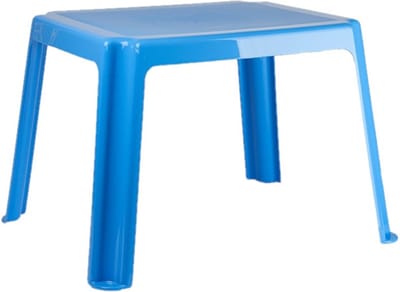Plasticforte Kindertafel - kunststof - blauw - 55 x 66 x 43 cm - camping - tuin - tafeltje