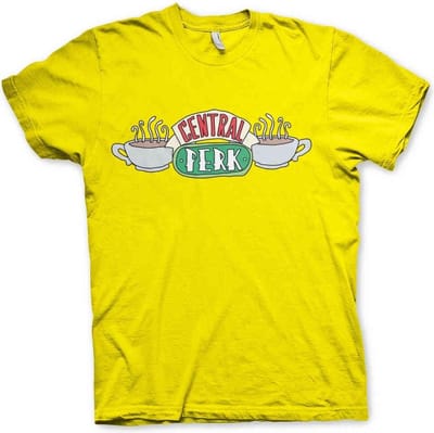 Friends Heren Tshirt -S- Central Perk Geel