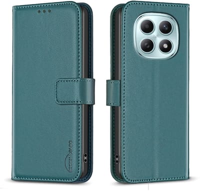 BINFEN Hoesje - Geschikt voor Xiaomi Redmi Note 15 / Poco M8 Hoesje - BINFEN Color Book Case - Groen