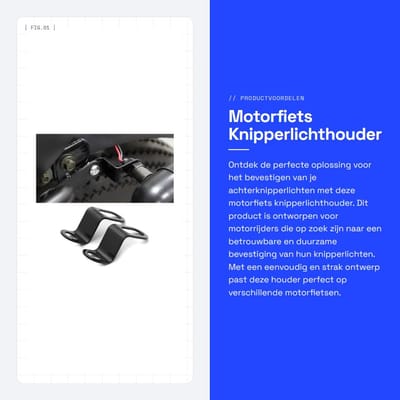 Dailygoods- Knipperlichthouder 2 Stuks - Achter Knipperlicht - Schokdemperbevestigingen - Universele Metalen Beugels - Zwart/Zilver - Eenvoudige Installatie - Knipperlichtbeugel