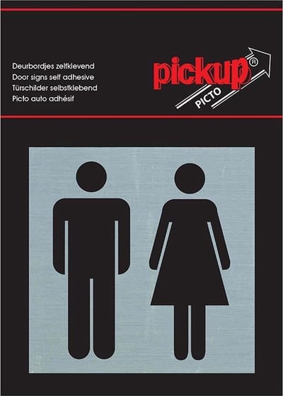 Pickup Route Alulook Alu Picto 80x80 mm - toiletten