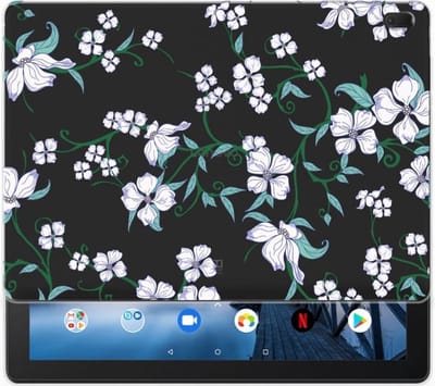Back Cover voor Lenovo Tab E10 Uniek Siliconen Hoesje Blossom White