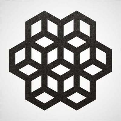 Blokjes vilt onderzetter - Zwart - 6 stuks - ø 95 mm - Glas onderzetter - Cadeau - Woondecoratie - Woonkamer - Tafelbescherming - Onderzetters Voor Glazen - Keukenbenodigdheden - Woonaccessoires - Tafelaccessoires