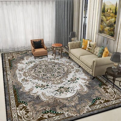 Tapijt in Boho-stijl Woonkamer Antislip Gemakkelijk te reinigen Banktafelmat Pluizig Zacht Kantoor Lounge Kleed Groot Oppervlak Machinewasbaar 60*90cm