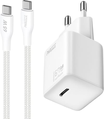 65w usb C Oplader - snellader - met usb C naar usb C kabel - 1 meter