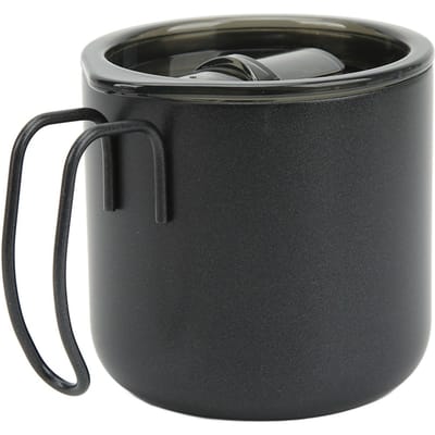 12oz 350ml Roestvrij Staal Vacuüm Isolatie Mok Dubbellaags Koffiekop Camping Melkmok met Handvat Zwart