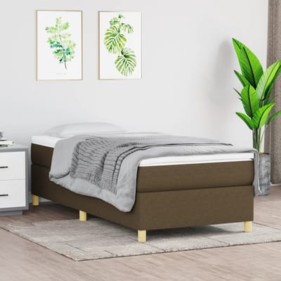 vidaXL - Boxspring - bed - 80x200 - cm - stof - donkerbruin