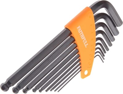 Inbussleutel set - Zeshoek sleutels - Precisie klussen - Lange arm ballend - 9 stuks metrisch
