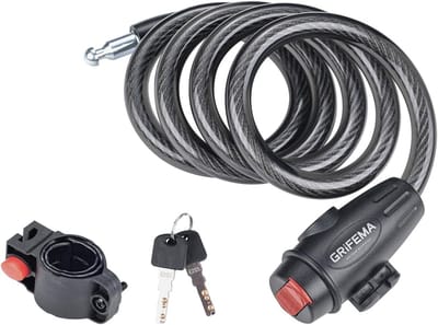 Fiets Kabel Lock - Fietsslot Beveiliging - Voertuig Beveiligen - 12mm Staaldraad Kern - 120 cm - Zwart