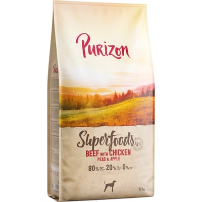 Purizon Superfoods rundvlees met kip, erwten en appels - 12 kg