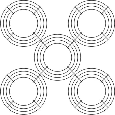 Draadkrans Frames - Bloemenringen Set - Kransen Maken - Stevig Metaal - 4 Maten Set - Zwart