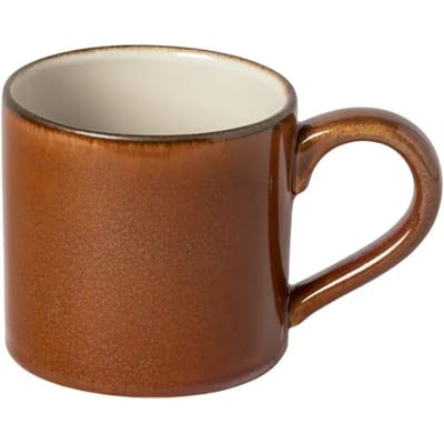 Poterie servies op vintage culinair Frans aardewerk geïnspireerd karamel geglazuurde beker met oor