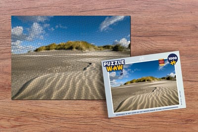 Puzzel Patronen in het zand op het Nederlandse eiland Schiermonnikoog - Legpuzzel - Puzzel 1000 stukjes volwassenen