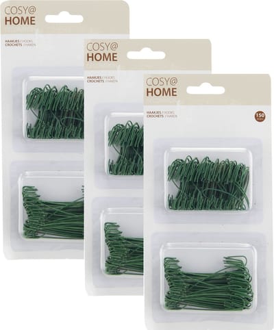 Cosy & Trendy Kerstbalhaakjes - 600x - groen - 4 en 7 cm - kerstballen
