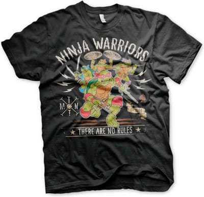 Teenage Mutant Ninja Turtles Unisex Tshirt -3XL- Ninja Warriors No Rules Zwart