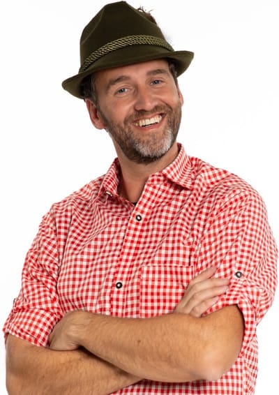 Partychimp Tiroler Hoed Deluxe Oktoberfest voor bij Carnavalskleding Heren Carnavalskleding Dames Carnaval Accessoires Verkleedkleren voor Volwassenen - Donkergroen - Vilt